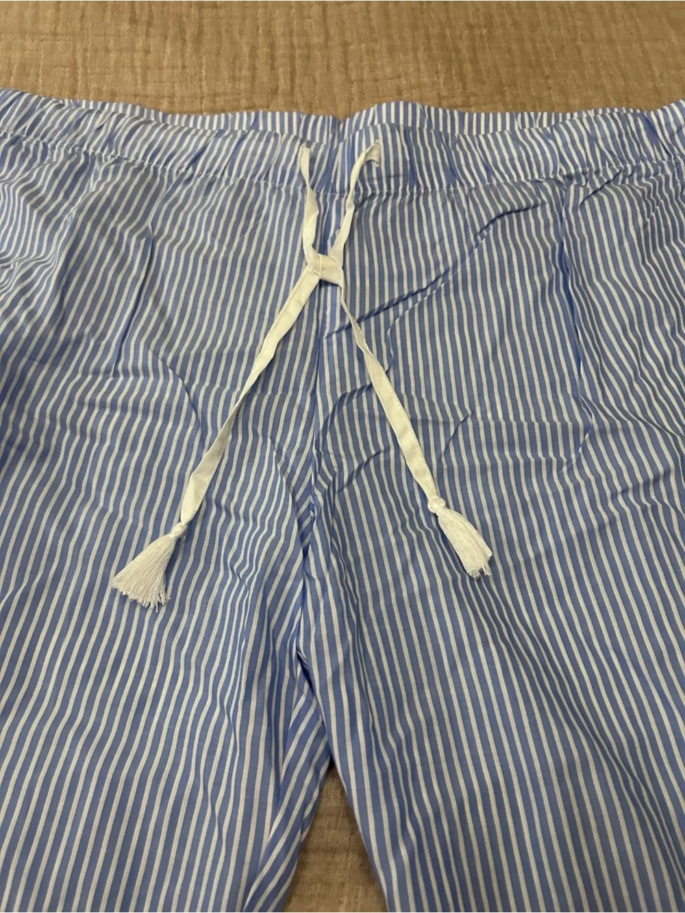 Target Blue and White Striped Pajama Pants - Picture 2 of 3